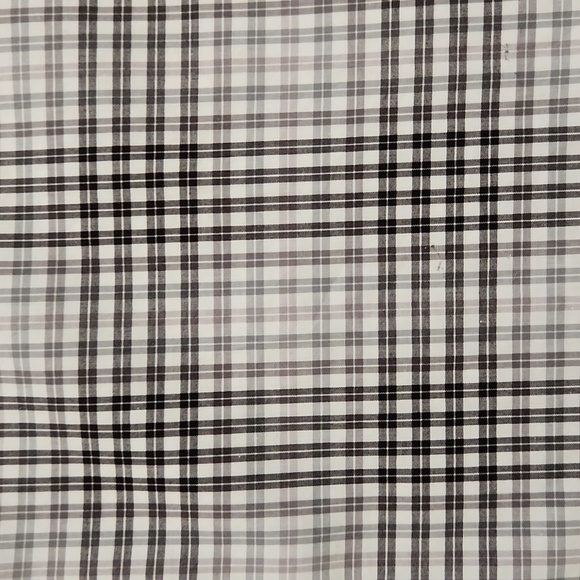 3/$20 Perry Ellis Black & Gray Plaid Non-Iron Button-Up Shirt - Picture 4 of 8